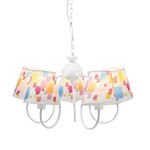 Children's Pendant Light 5 Bulbs Multicolor Lampshade