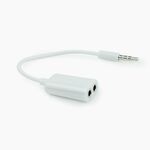 Audio splitter STEREO iPhone, iPad, iPod , Android JACK 3.5mm White
