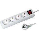 4 Outlet Multi Power Socket with Switch 3X1,5 1,5m White
