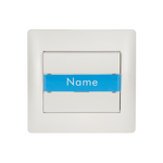 Door Bell Switch + Name Place Rhyme White Metallic