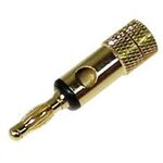 Male Black Metallic Gold Plated Banana Connector LZ532G