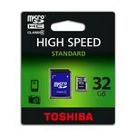 Micro-SD Memory Card 32GB TOSHIBA with Adapter