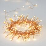 Christmas Cluster Led String Lights With Copper Wire Warm White 50L 2.5m 934-090