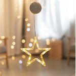 Decorative Star 10 Led Warm White with Suction Cup 3xAAA 936-104