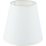 Fabric Lampshade with Metallic Base Suitable for E14 Led Bulb White-Linen DL005SHE14