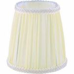 Fabric Lampshade with Metallic Base Suitable for E14 Led Bulb Beige -  Organza DL001SHE14