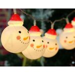 10 Led plastic snowman with batteries AA