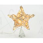 20 Led christimas white/gold convex star with battery AA