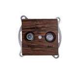TV-SAT Socket End-Line Male & F Connector Surge Protection Wood Prime