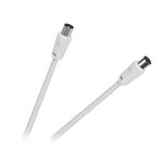 Coaxial TV Aerial Cable RF Fly Lead Digital Male to Female White 3m