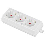 Multiple Power Socket 3 Outlet Without Cable White 720