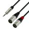Audio Cable mini Jack Stereo 3,5mm-2xXLR Male 3m
