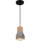 Lighting Pendant 1 Bulb Concrete + Wood 13802-289