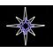 Μεταλλικό  Χριστουγεννιάτικο Αστέρι 600 Led Neon Flex Ψυχρό Λευκό - Μπλε 939-007