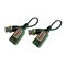 Video Balun CCTV with BNC Cable Males in Terminal Set 2pcs