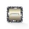 Μπουτόν Επιγραφής & LED Λυχνία (12VAC) με Κλιπ 1P 10A 250VAC IP20 Mατ Σαμπανιζέ Prime